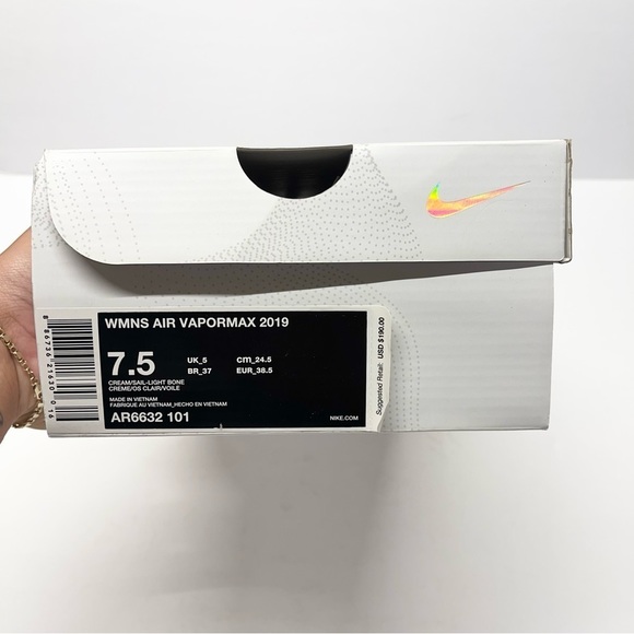 Nike Women's Air Vapormax 2019 Cream Sail-Light Bone - Picture 8 of 9